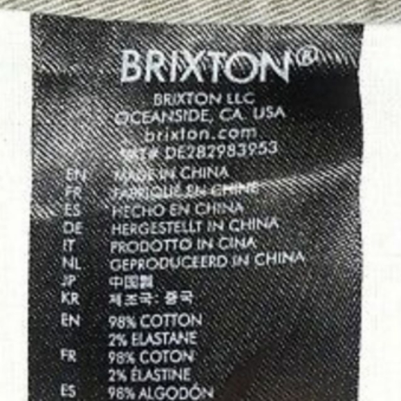 Brixton Parker Charcoal Gray Chino Shorts - Picture 4 of 6